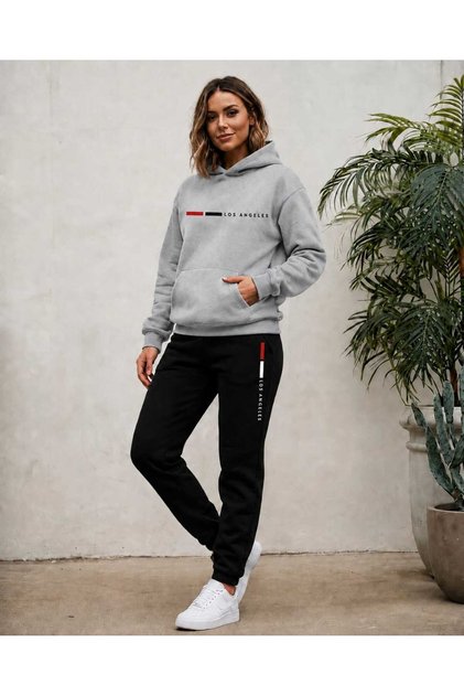 Hooded Sweatshirt Set 2-Piece Set with Hood for Women and Men Unisex Sporty Stylish Set