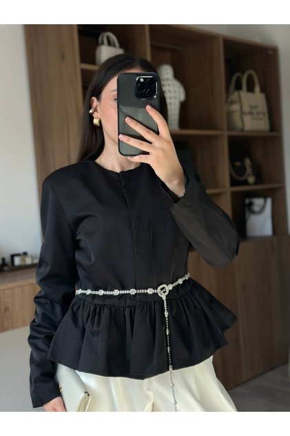 Jacket with Stone Belt