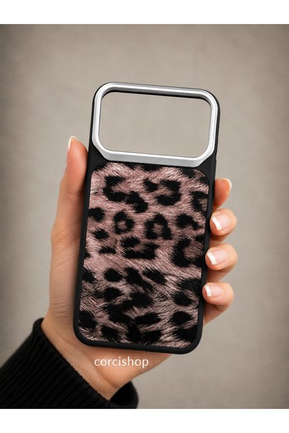 iPhone 18 Pro Max / iPhone 17 Pro Max Compatible Case Leopard Pattern Shock Absorbing Soft Silicone Cover with Metal Camera Protection