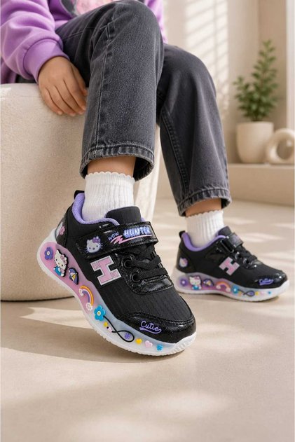 Children'S, Casual Sports Shoes, Velcro, Sticker Printed, Lightweight Non-Slip Sole Comfortable Sneaker