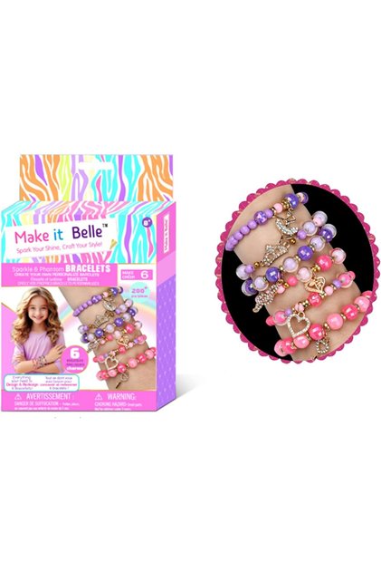 Make It Belle Fantasy and Heart Bracelets - Kids DIY Jewelry Craft Kit