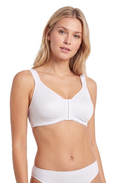 White Front-Clip Gathering Bra