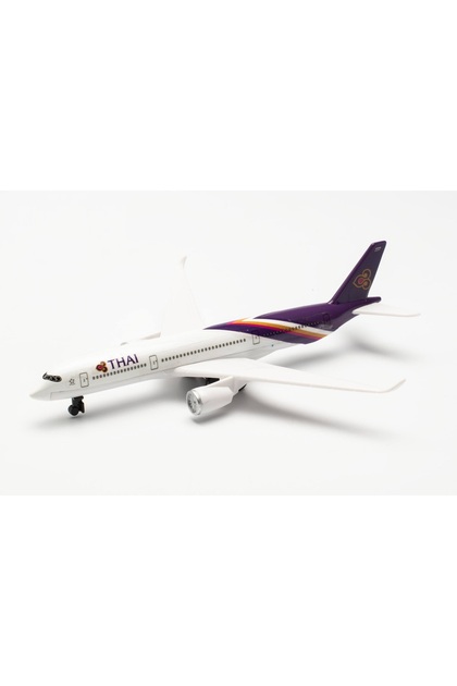 Macheta avion jucarie Airbus A350 THAI, 14.5 cm,