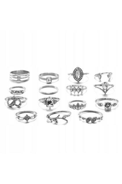 Set de inele din argint RETRO PUNK BOHO 96