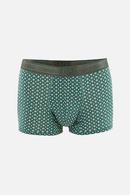 Boxer din micro modal cu model verde deschis