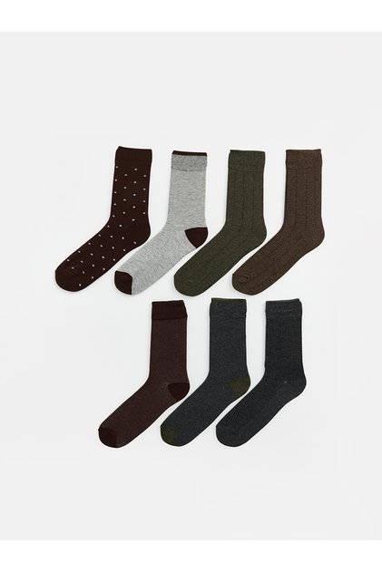 Lcw Accessories Mixed Patterned Men's Socks 7-Pack