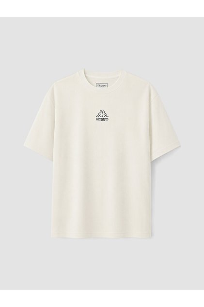 Kappa Ecru Crew Neck Embroidered Men's T-Shirt