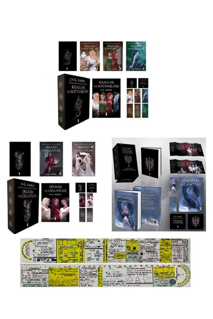 Hepimiz Gökyüzü Olmak İstedik Özel Ciltli Kutulu Set / Krallar ve Soytarıları - Deliler ve Cellatlar - Efsaneler ve Lanetler + Özel Cetvel