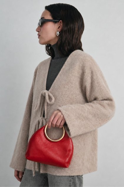 Women's Siena Metal Ring Handle Hand and Shoulder Bag