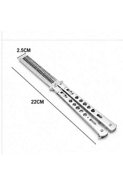 Metal Kelebek Şeklinde Şekil Verici Katlanır Paslanmaz Çelik Saç Şekillendirici Tarak