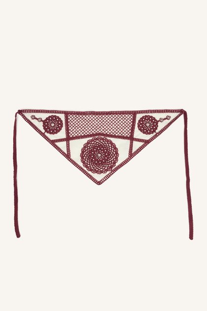 Women's Cotton Embroidered Triangle Bandana I5258Ax26Wn