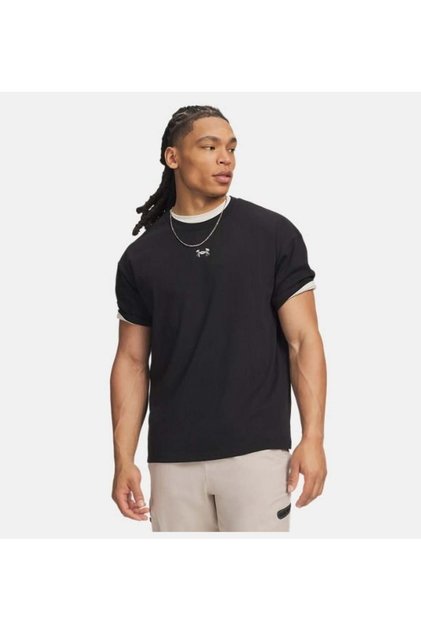 Ua Heavyweight Metal Logo Black Men's T-Shirt 6013618-008