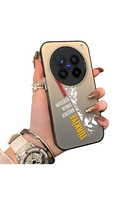 حافظة حماية عصرية مطبوعة من السيليكون الصلب أكريليك درجة متوافقة مع هاتف Vivo X200 Pro