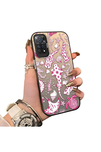 Xiaomi Redmi Note 11 Pro 4G/5G Compatible Hard Acrylic Back Silicone Edge Lens Protection Stylish Printing Case