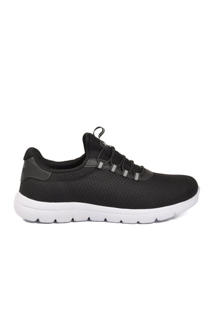 Black-White Mesh Lightweight Flexible Large Size Men's Sports Shoes 26107 m