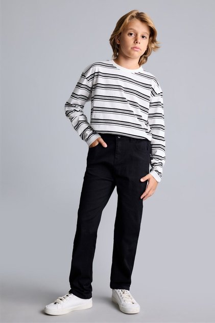 Okul Düz Paça Gabardin Pantolonu Erkek Çocuk U3254A626AU