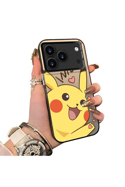 iPhone 17 Pro Compatible Hard Acrylic Back Silicone Edge Lens Protection Cartoon Case