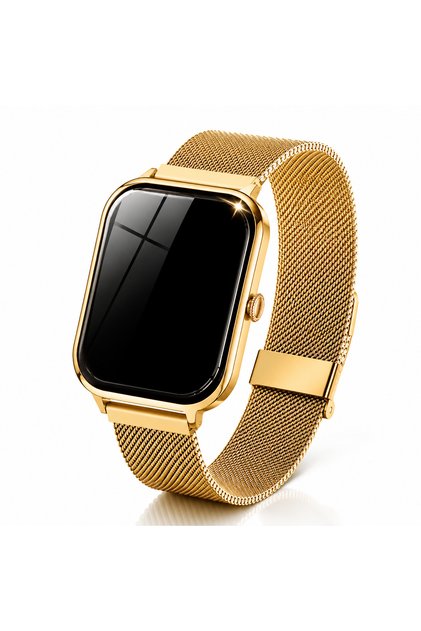 Smartwatch G16 Elegant ,Premium , Monitorizare Ritm Cardiac/ Fitness/ Somn ,Apeluri / Notificari , Rezistenta apa IP67 , Android, Gold