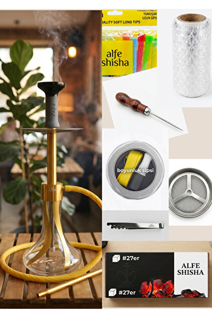 ALFE SHİSHA Nargile Takımı Gold - Fiyatı, Yorumları