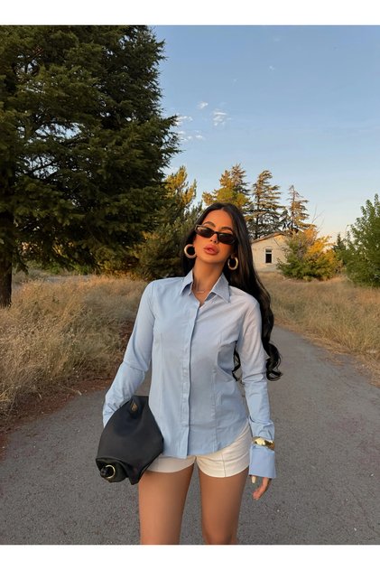 Blue Pencil Shirt