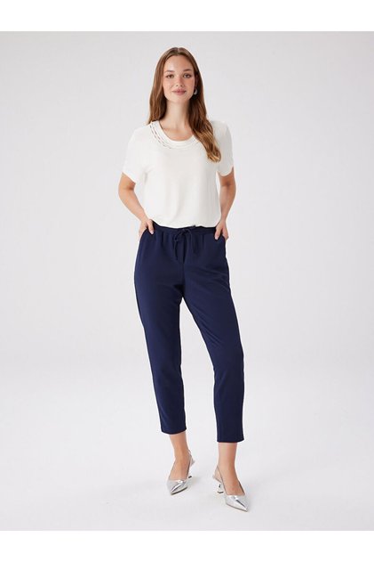 Comfort Fit Krep Örme Pantolon W27PNT002