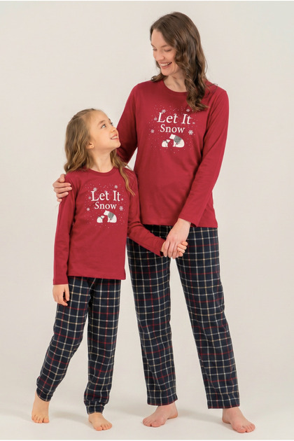Mother-Daughter, Long Sleeve, (Socks Included), Pajama Set (Sizes Sold Separately)