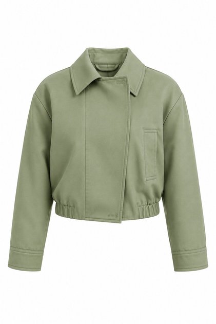 Çağla Elastic Waist Crop Jacket - 4020
