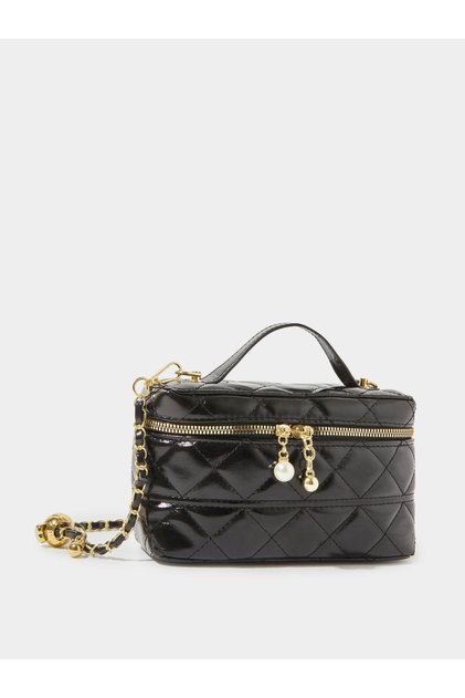 Black Quilted Crossbody Bag