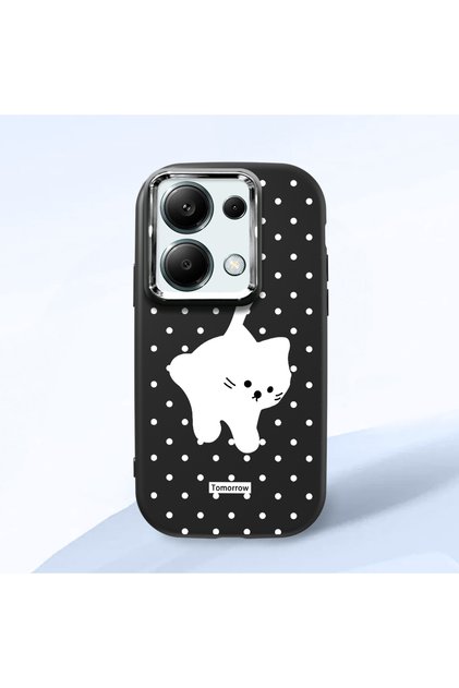 Redmi Note 13 Pro 4g Compatible Shock-Absorbing Camera Protected Black Silicone Case Cat
