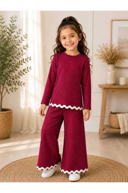 Girl's Long Sleeve Blouse and Pants 2-Piece Set 3-8 Years Old