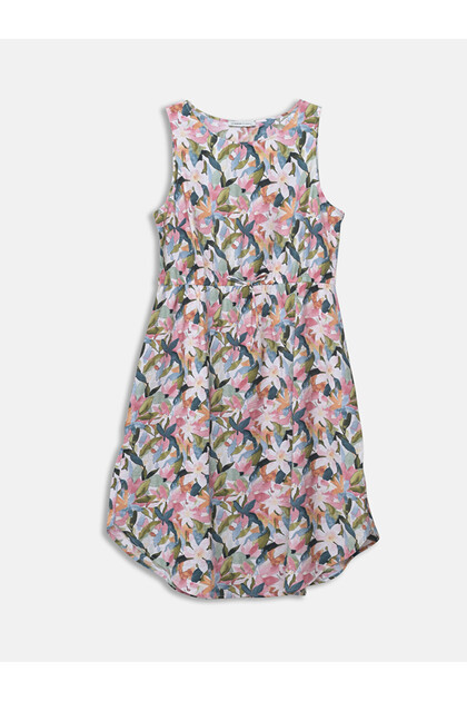 Rochie de damă florală cu gât crew