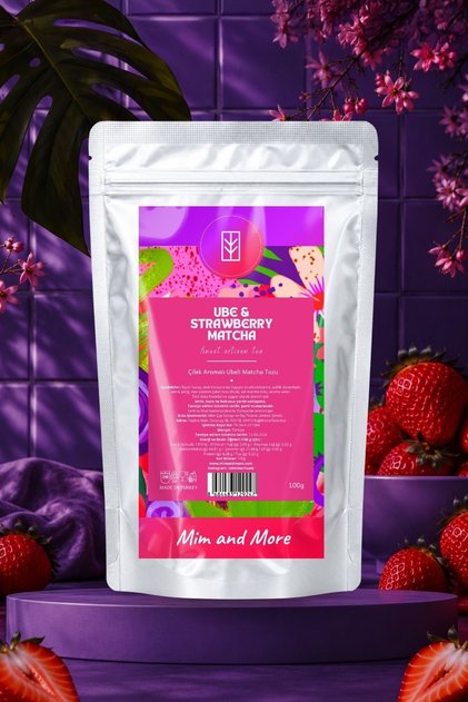 Ube Strawberry Matcha - Strawberry Superfood Ube Matcha Powder 100 g