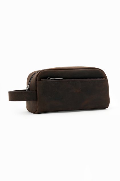 Men's Bag Men's Handbag Genuine Leather Bag Portfolio Cosmetic Shaving Bag Men's Hand Portfolio Daily Use