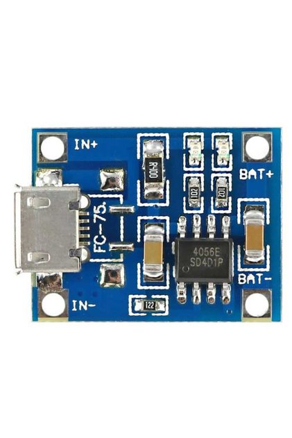 Modul încărcare baterii litiu 1A TP4056 Protectie baterie: Nu, Mufa: Micro USB