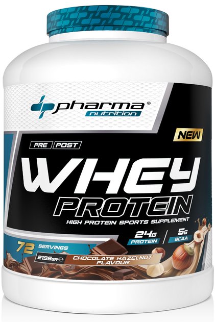 Whey Protein 2196 Gr 72 Servings Chocolate Hazelnut Flavored 24 Grams of Protein 100% Protein Powder