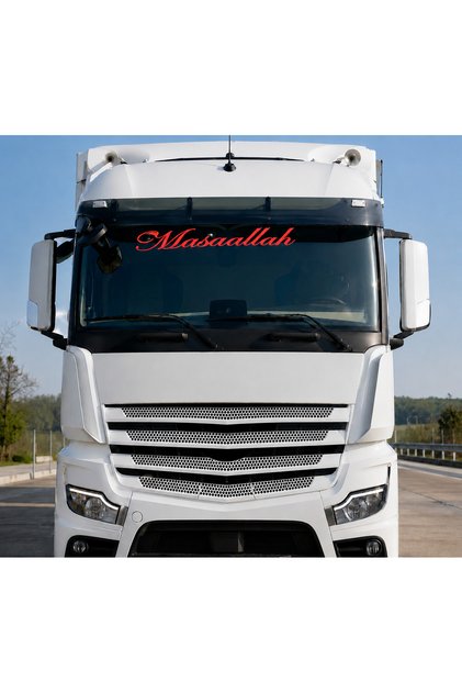 Mashaallah Writing Truck Tractor Vehicle Sticker 80*13