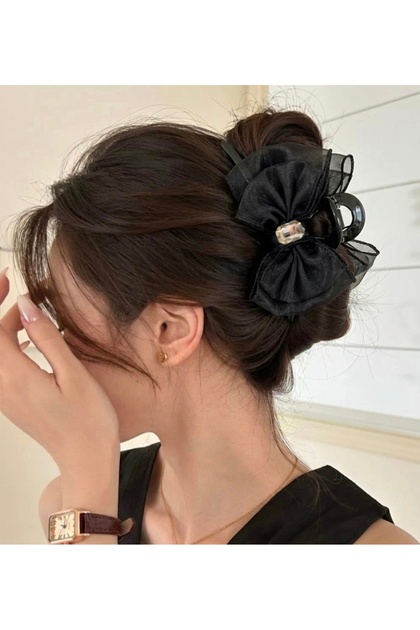 Tulle Bow Design Plastic Latch Buckle (Bc-1312)