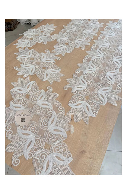 Living room set dowry cream runner set 5 pieces lace table console coffee table cover elegant