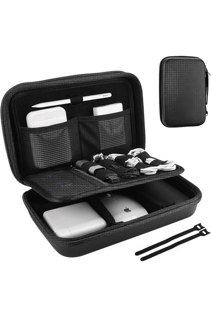 Electronic Accessories Organizer Travel Case,Large Capacity Cord Storage Bag with Adjustable Dividers for Cables and Chargers