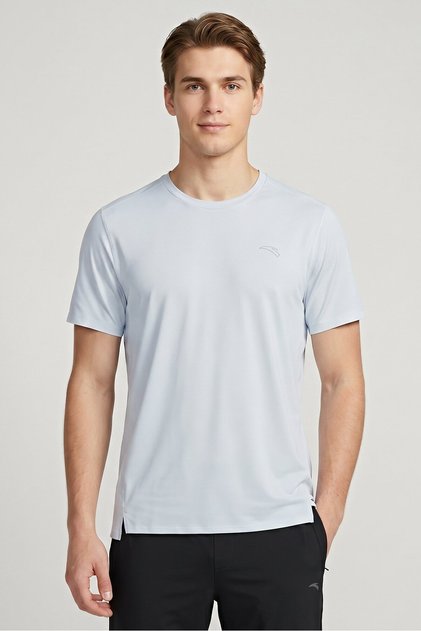 Men Regular Fit Short Sleeve Training T-Shirt, Grey