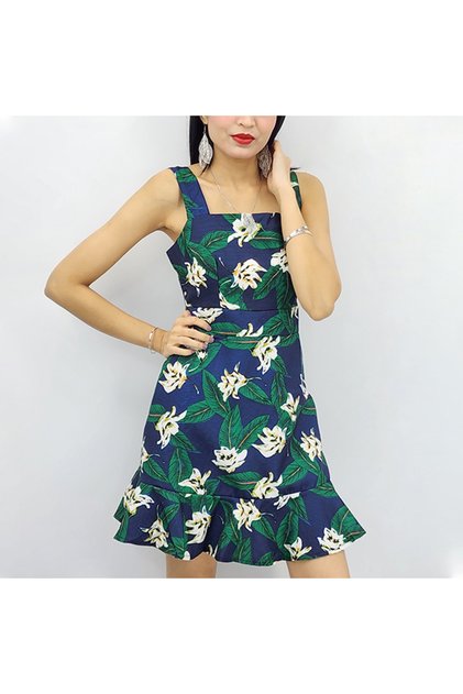 Women's Green Floral Dress
