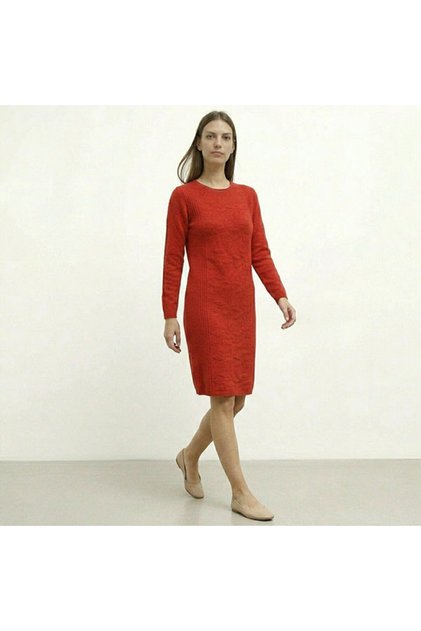 Women's Red Long sleeve Mini Dress