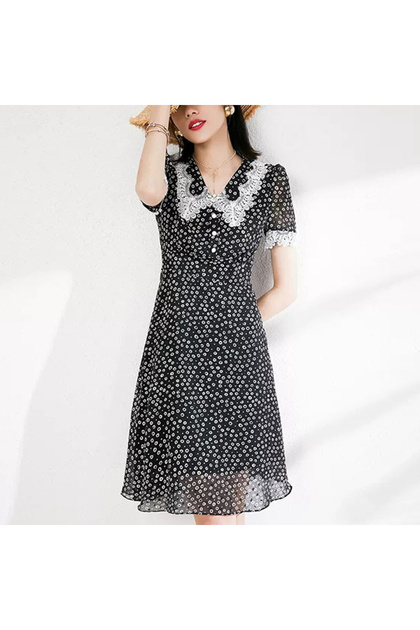 Women's Black Floral Dress