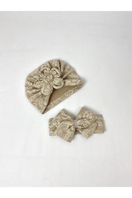 Floral Bulk Baby Girl Hair Bandana and Bonnet Set