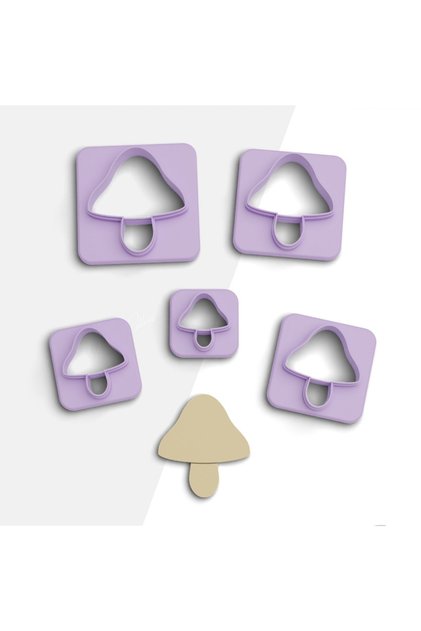 Mushroom Polymer Clay Cutting Mold, Earring Mold, Cookie Mold, Ceramic Mold, 5 Sizes, No: 616