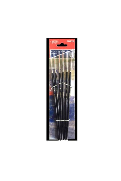Set de pensule cu 6 peri sintetici și vârf lung DACO PN276