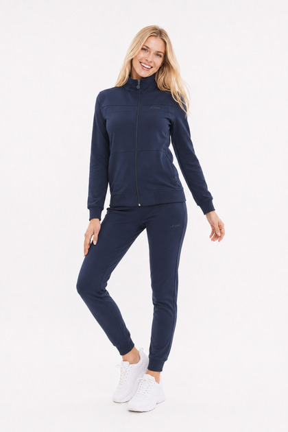 Women's Hoodless Zippered 2 Thread Tracksuit Set