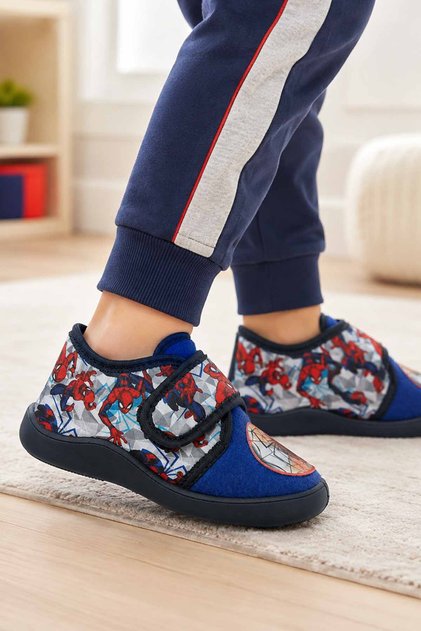 Pantofi pentru copii, albastru marin, roșu, cu model, pentru casă și grădiniță, papuci confortabili, pantofi casual pentru copii