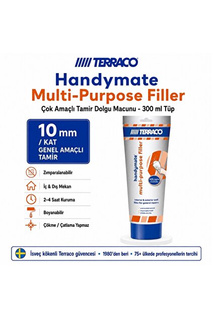 Terraco Handymate Çok Amaçlı Tamir Dolgu Macunu - 300 ml Tüp