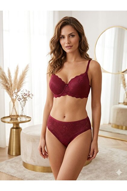 Padded Lace Women's Bra Set – Stylish and Elegant Design